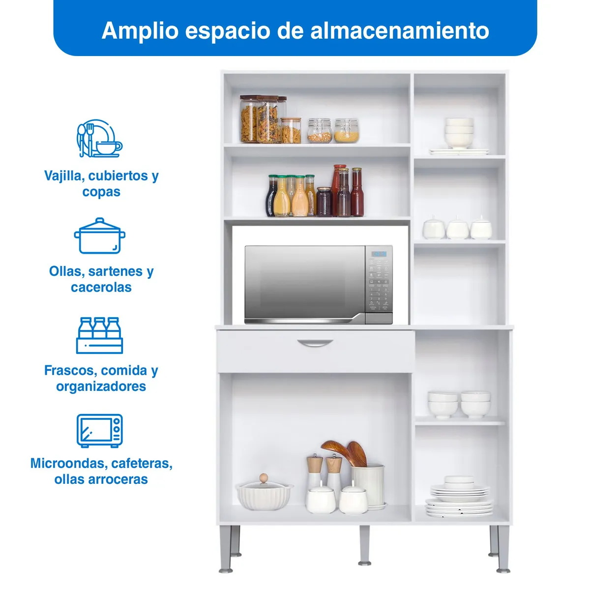 GENIALFLEX - Mueble de Cocina Alacena Mirela 103cm ancho