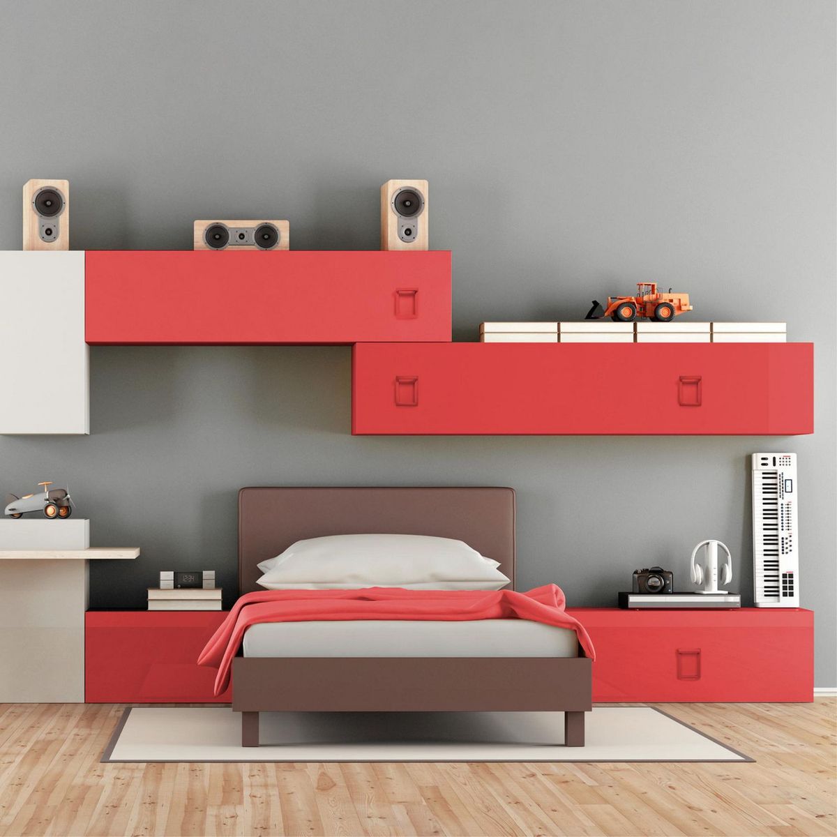 FIXSER - Jalador de Asa Plástico ABS Rojo APL45 64 mm