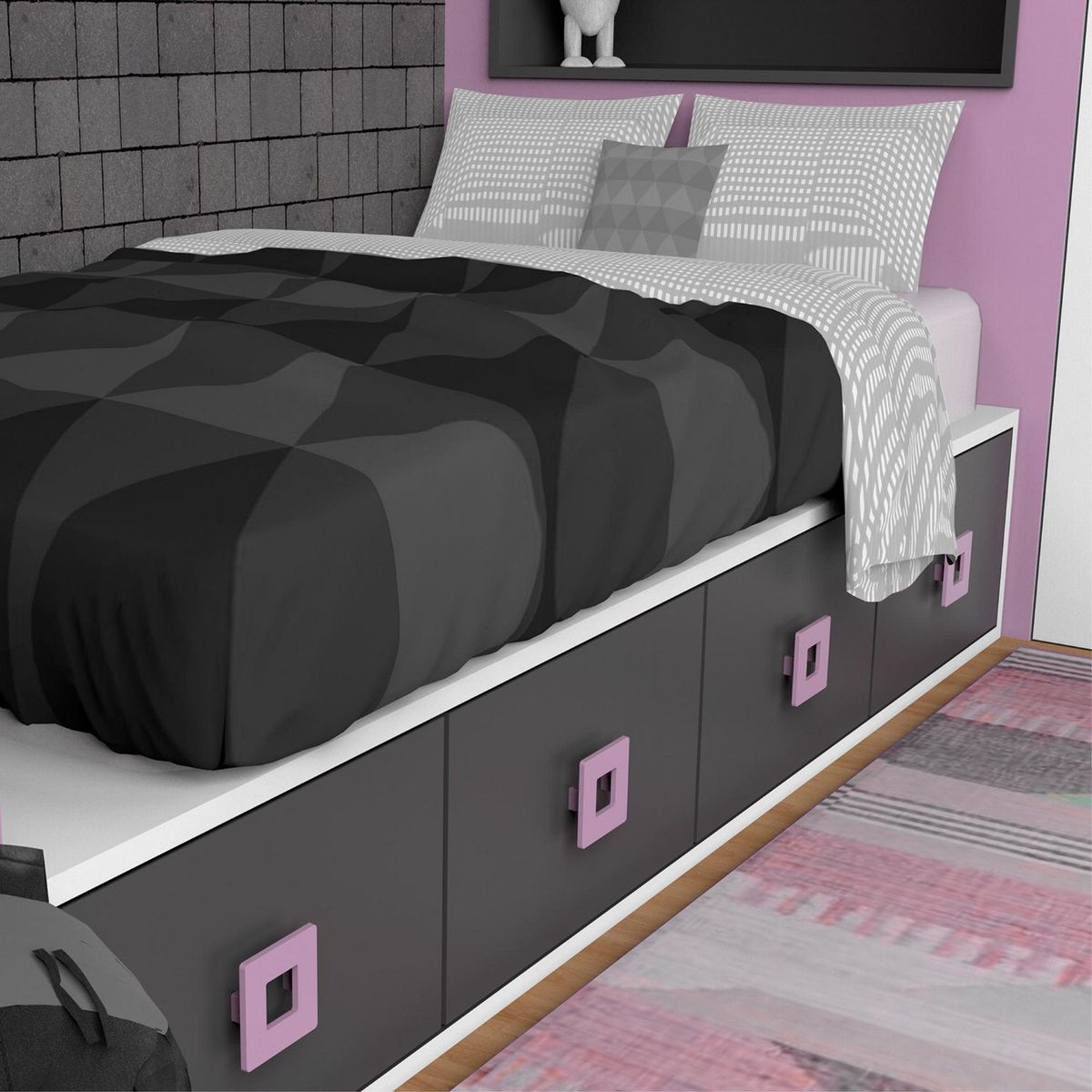 FIXSER - Jalador de Perilla Plástico ABS Morado APL51 90X90 mm