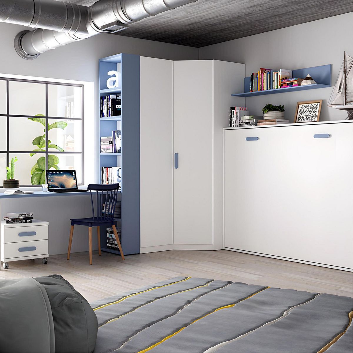 FIXSER - Jalador de Asa Plástico ABS Azul APL10 128/224 mm