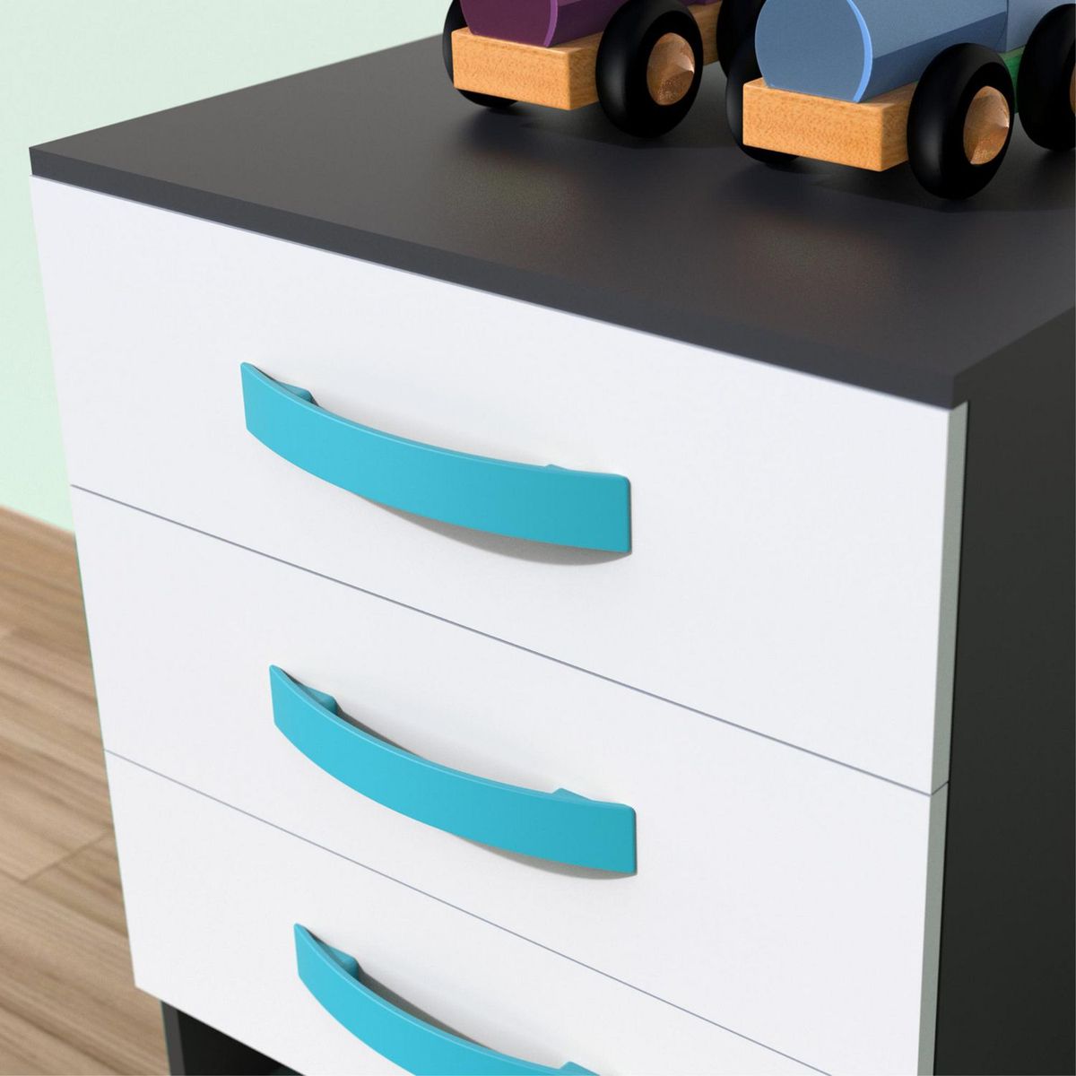 FIXSER - Jalador de Asa Plástico ABS Turquesa APL64 128 mm