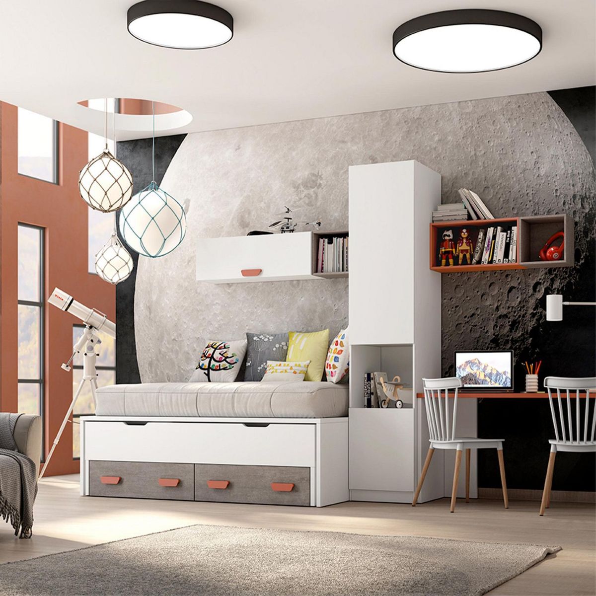 FIXSER - Jalador de Asa Plástico ABS Naranja APL65 96/128 mm