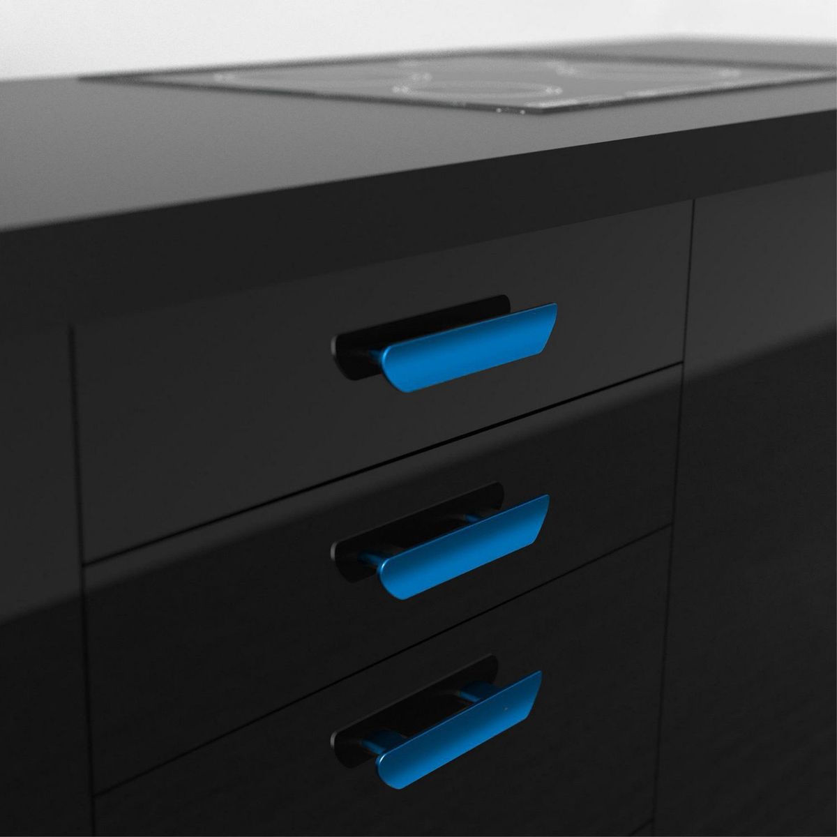 FIXSER - Jalador de Asa Plástico ABS Azul APL11 64/96 mm