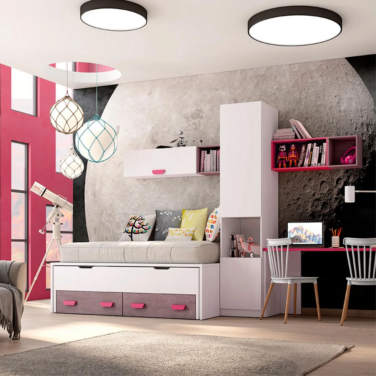 FIXSER - Jalador de Asa Plástico ABS Fucsia APL65 96/128 mm