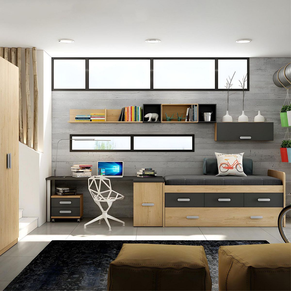 FIXSER - Jalador de Asa Plástico ABS Gris APL10 128/224 mm