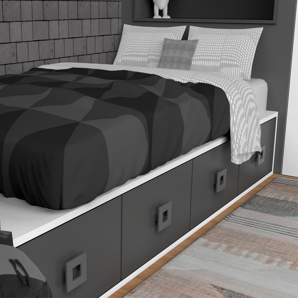 FIXSER - Jalador de Perilla Plástico ABS Negro APL51 90X90 mm