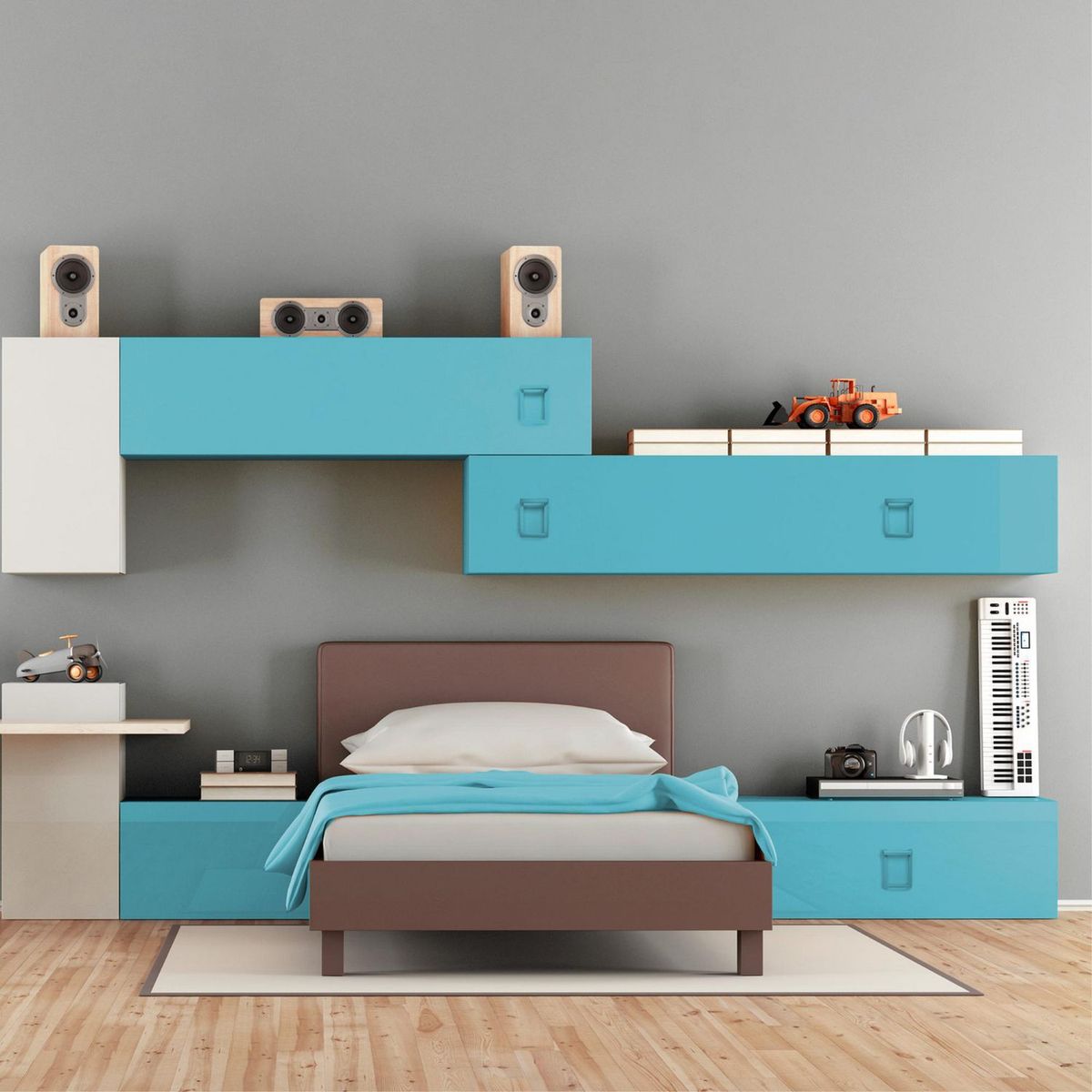 FIXSER - Jalador de Asa Plástico ABS Turquesa APL45 64 mm