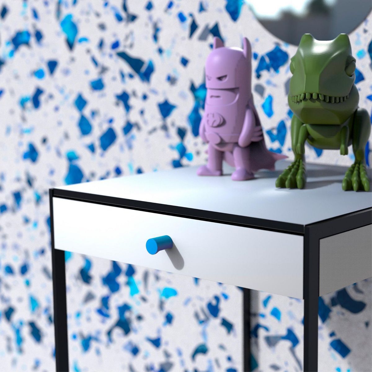 FIXSER - Jalador de Perilla Plástico ABS Azul PPL17 20 mm