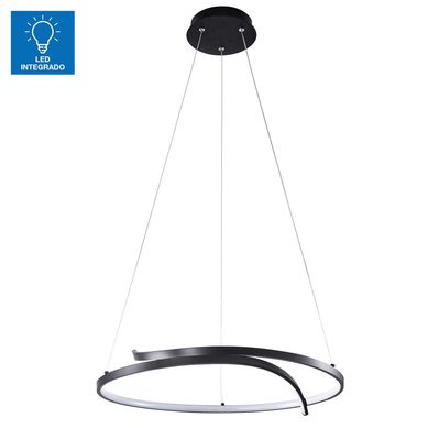 L�mpara Colgante LED Circular Negra