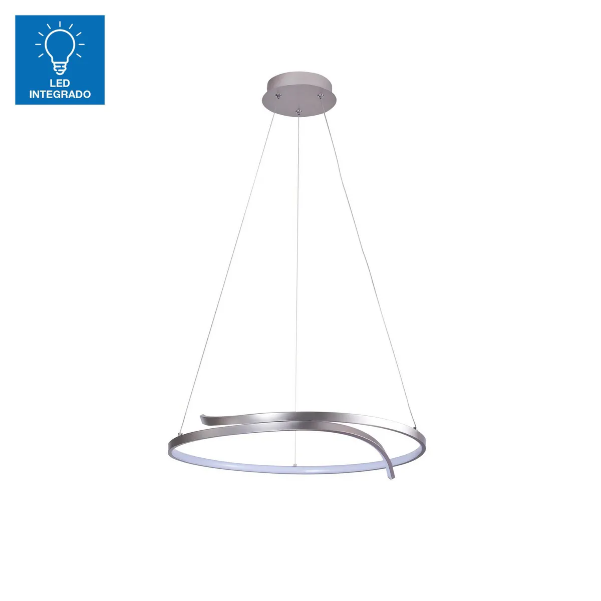 JUST HOME COLLECTION - Lámpara Colgante LED Circular Nickel
