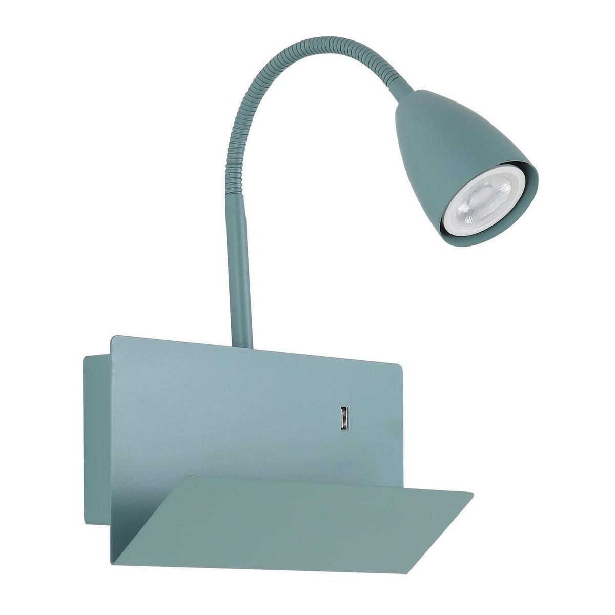 JUST HOME COLLECTION - Braquete de Pared Exterior Fedi USB Turquesa 1L GU10