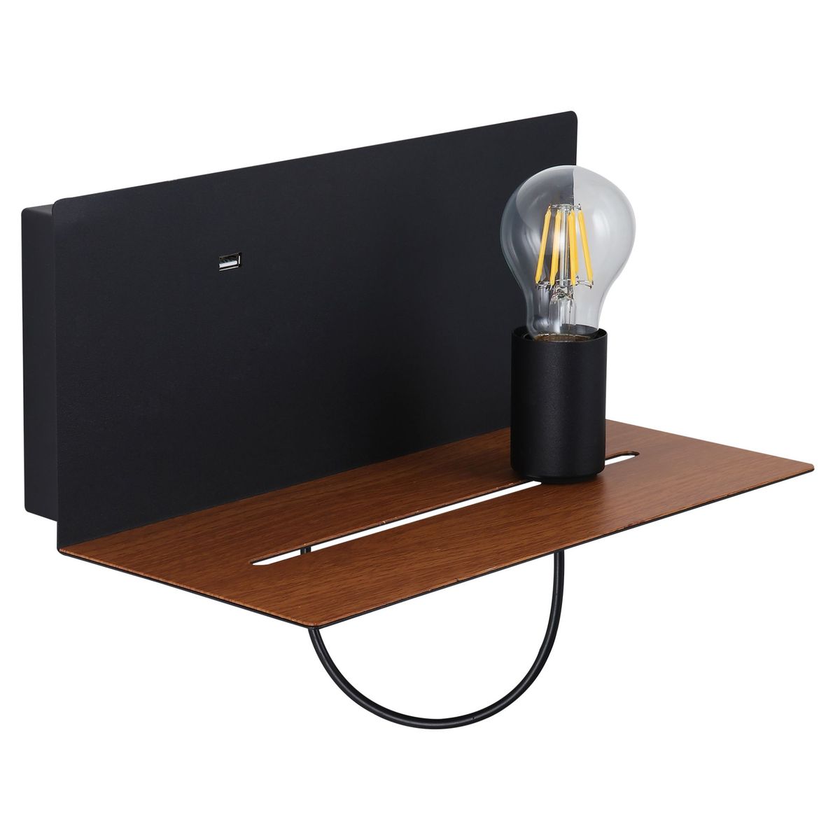 JUST HOME COLLECTION - Braquete de Pared Exterior Joki Negro 1L E27