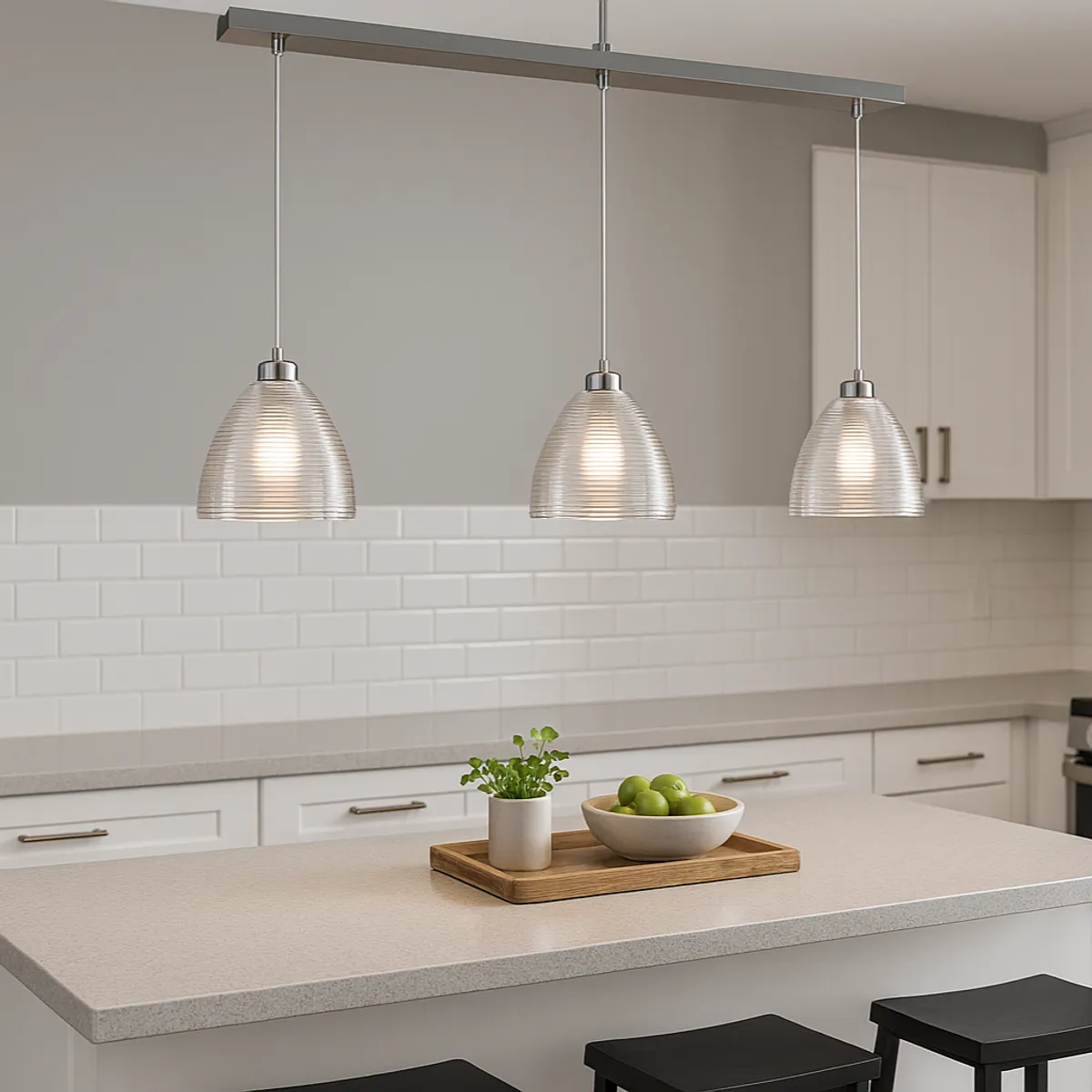 JUST HOME COLLECTION - Lámpara Colgante Sica Transparente 3L E27