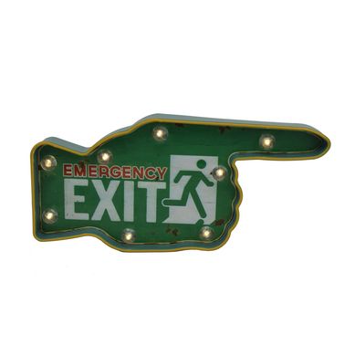 Letrero LED Exit Flecha Verde