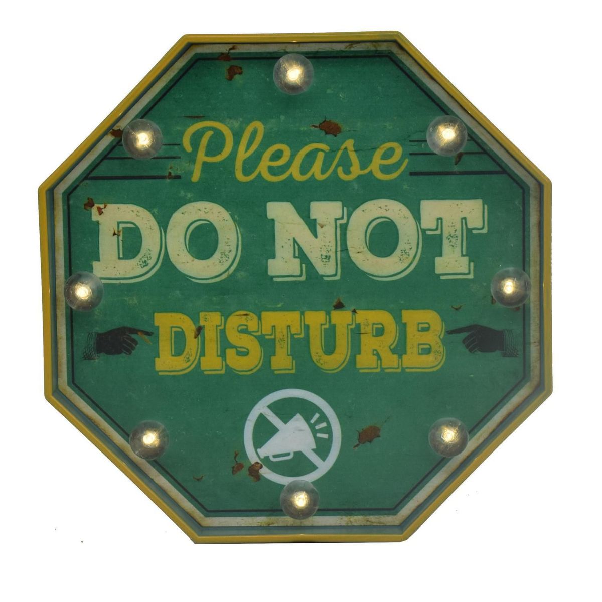 JUST HOME COLLECTION - Letrero LED Do Not Disturb Verde
