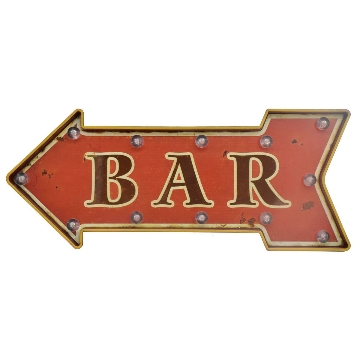 JUST HOME COLLECTION - Letrero LED Flecha Bar Rojo