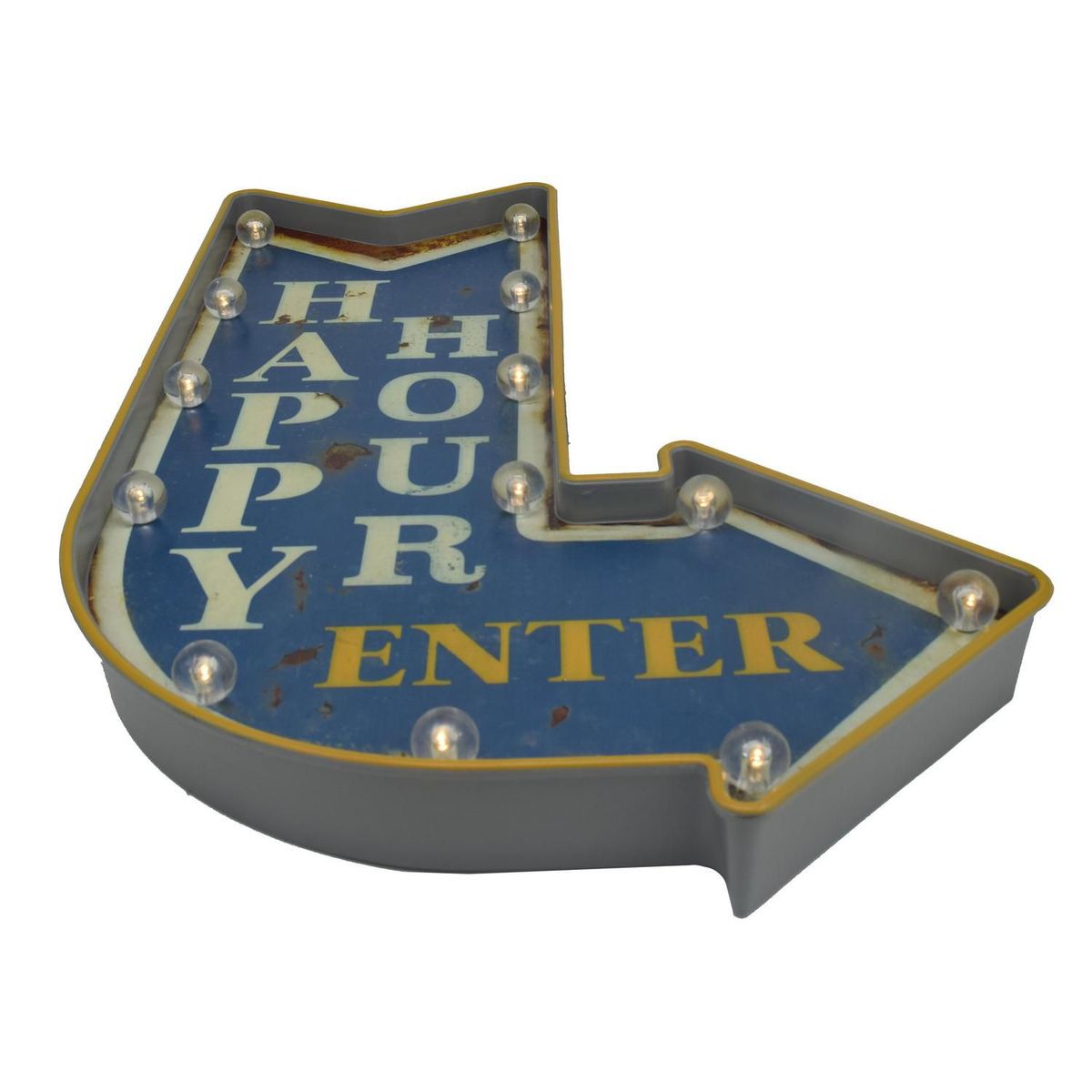 JUST HOME COLLECTION - Letrero LED Flecha Happy Hour