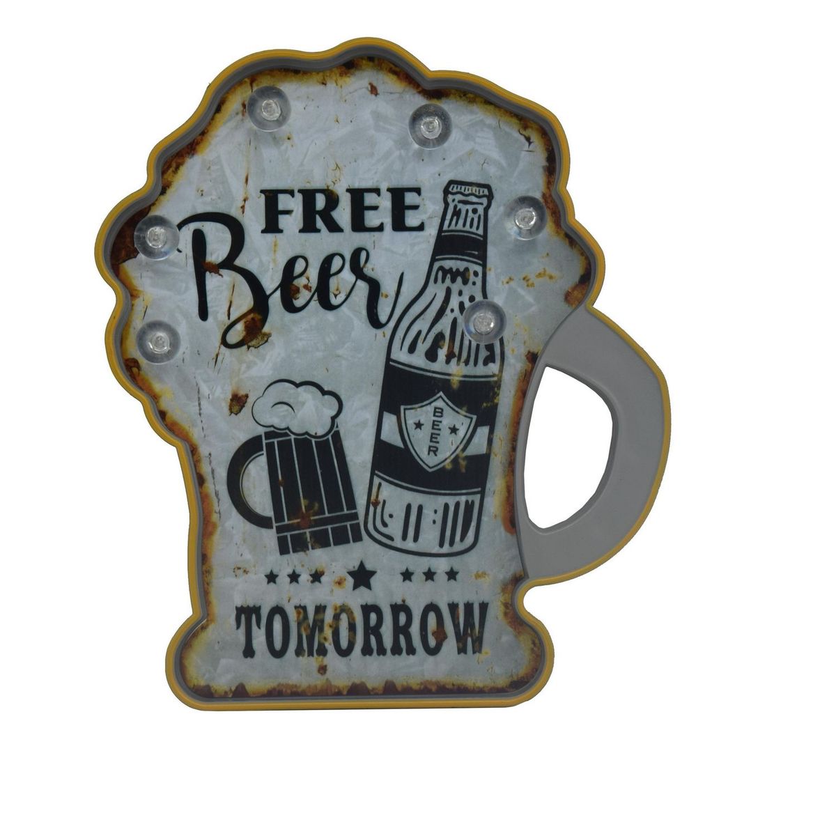 JUST HOME COLLECTION - Letrero LED Beer Beige