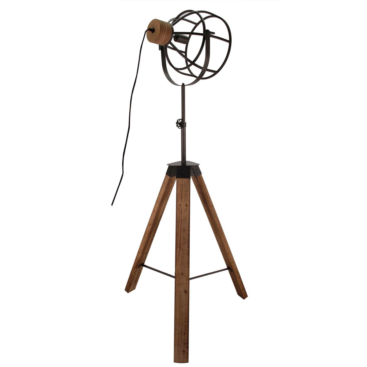 JUST HOME COLLECTION - Lámpara de Pie Maxo 1L E27 Negro