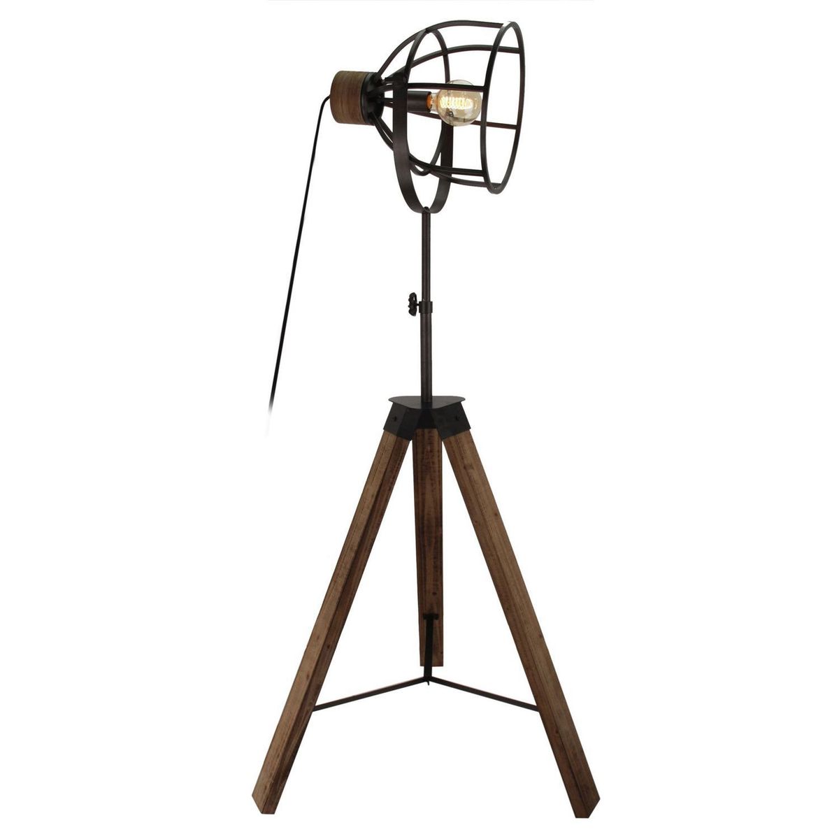 JUST HOME COLLECTION - Lámpara de Pie Maxo 1L E27 Negro