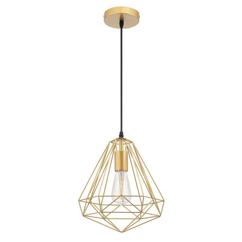 JUST HOME COLLECTION - Lámpara Colgante Geométrica Champagne E27