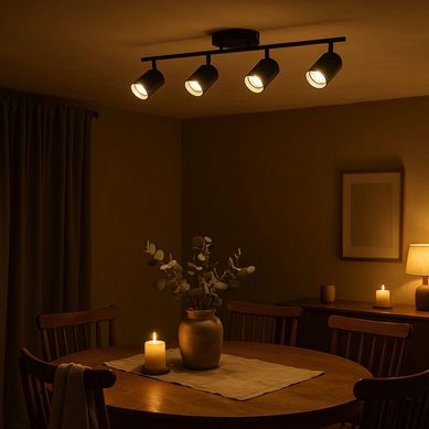 Barra Timo 4L GU10 Negro