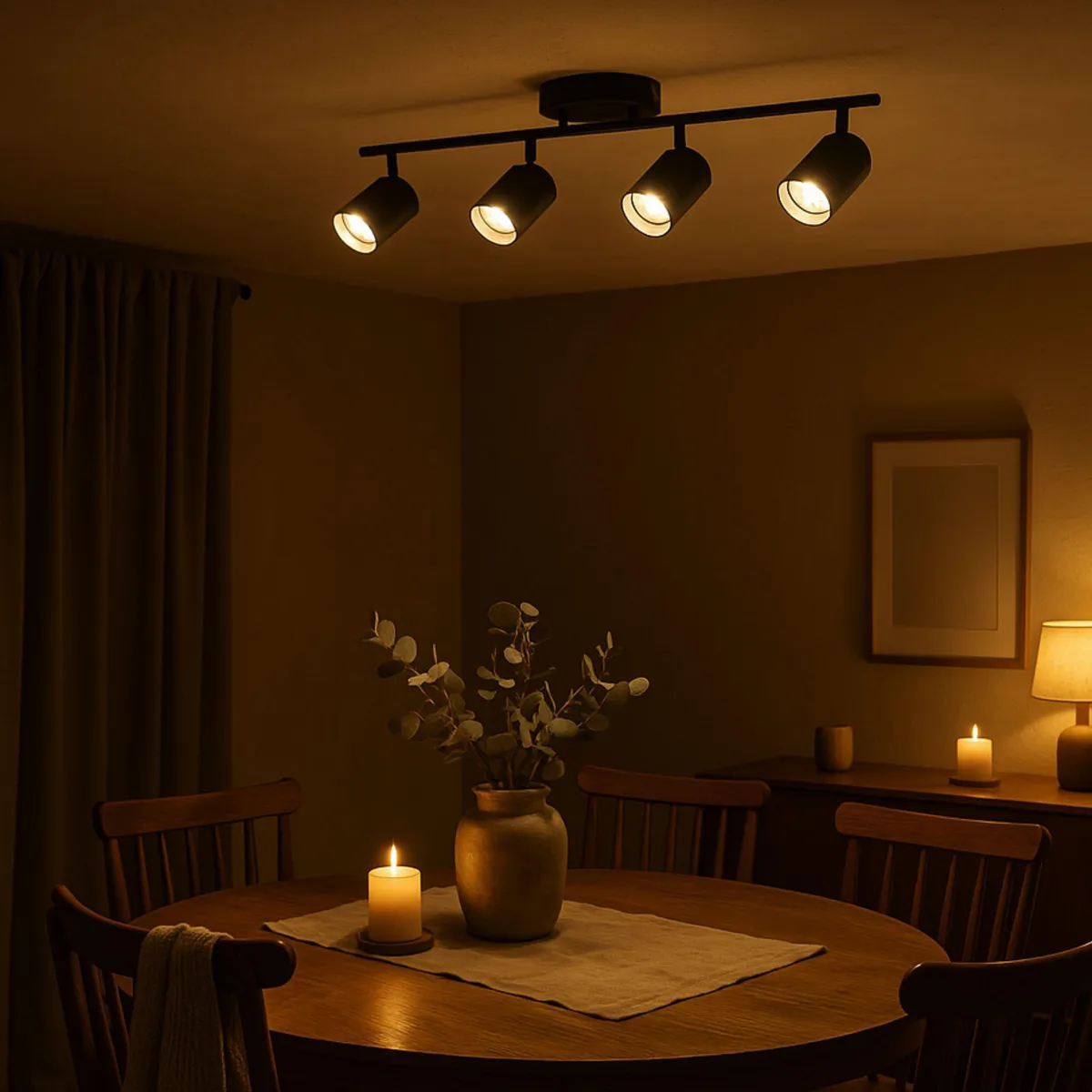 JUST HOME COLLECTION - Barra Timo 4L GU10 Negro