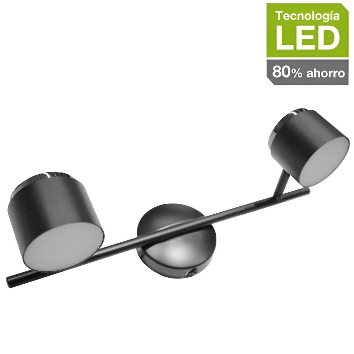 JUST HOME COLLECTION - Barra LED Kivu 2 Luces Negro