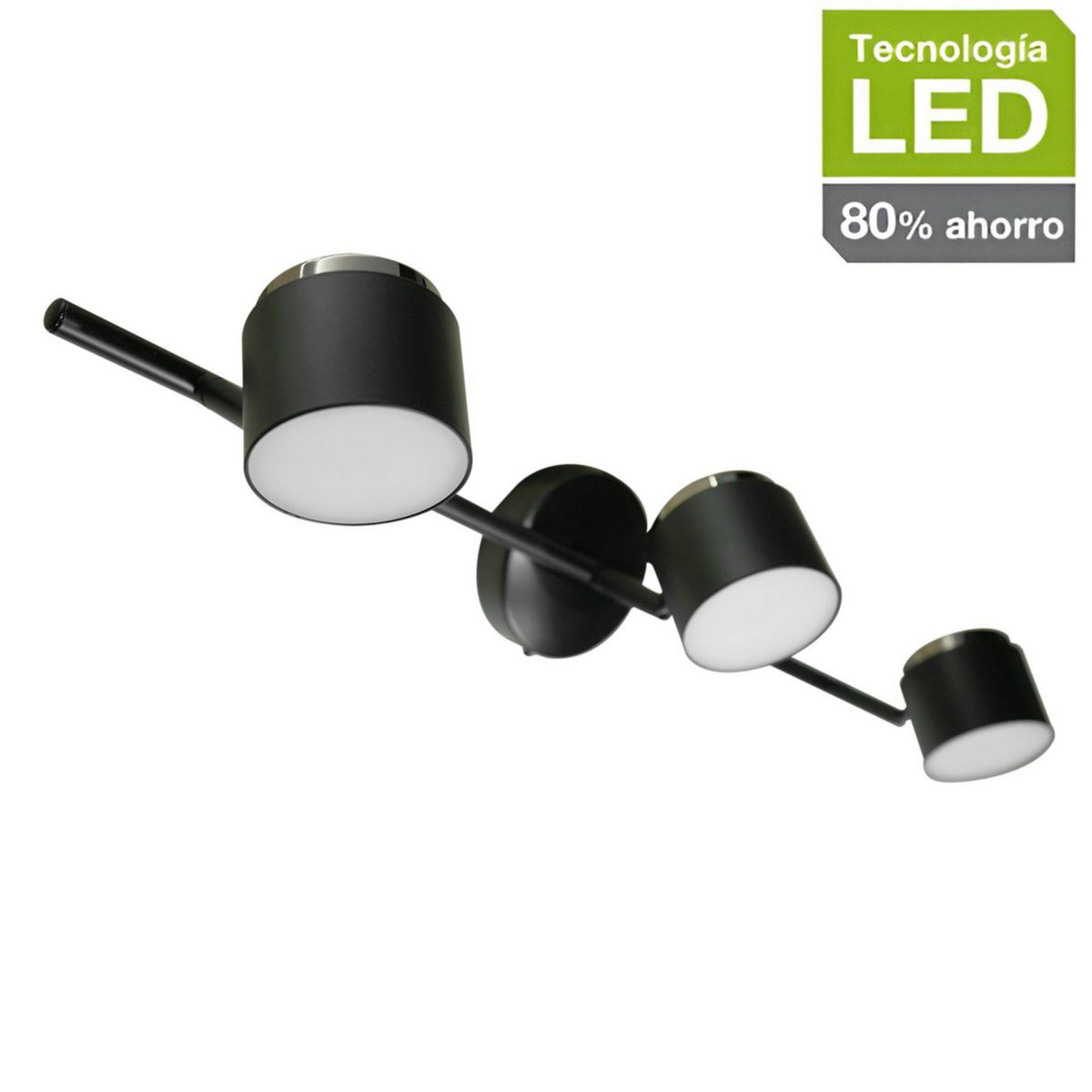 JUST HOME COLLECTION - Barra LED Kivu 3 Luces Negro