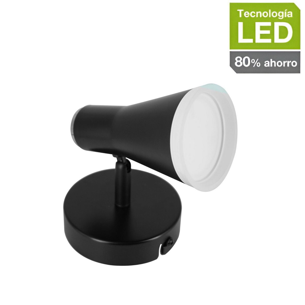 JUST HOME COLLECTION - Aplique LED Pipa 1 Luz Negro