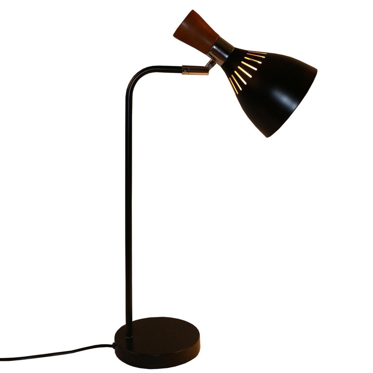 JUST HOME COLLECTION - Lámpara de Escritorio Letora Negra 1L E27