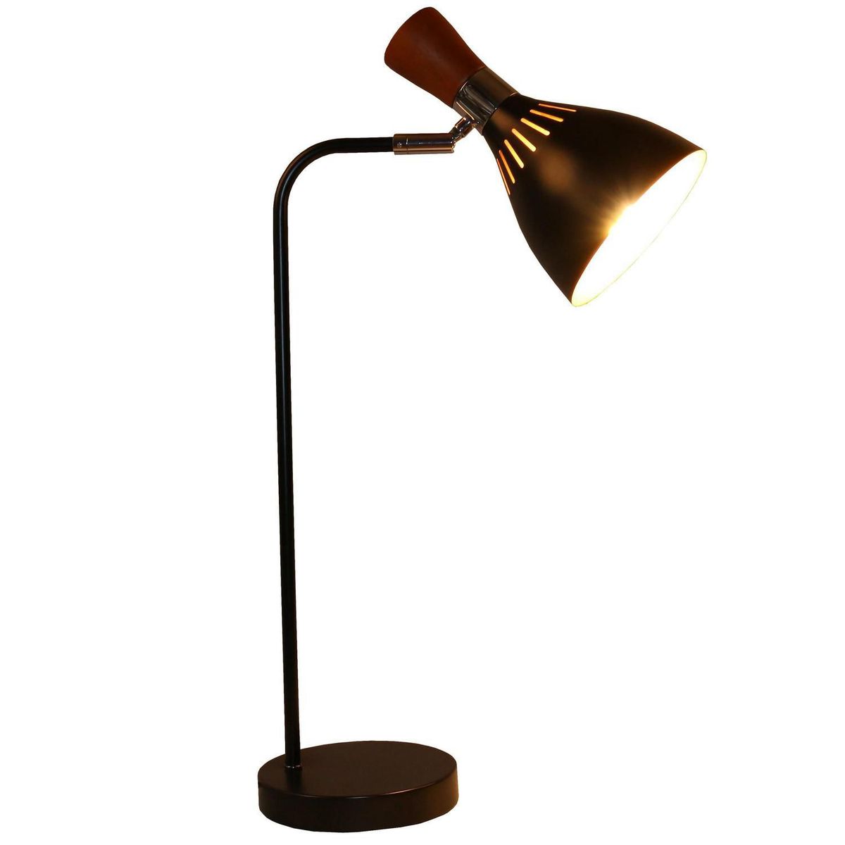 JUST HOME COLLECTION - Lámpara de Escritorio Letora Negra 1L E27