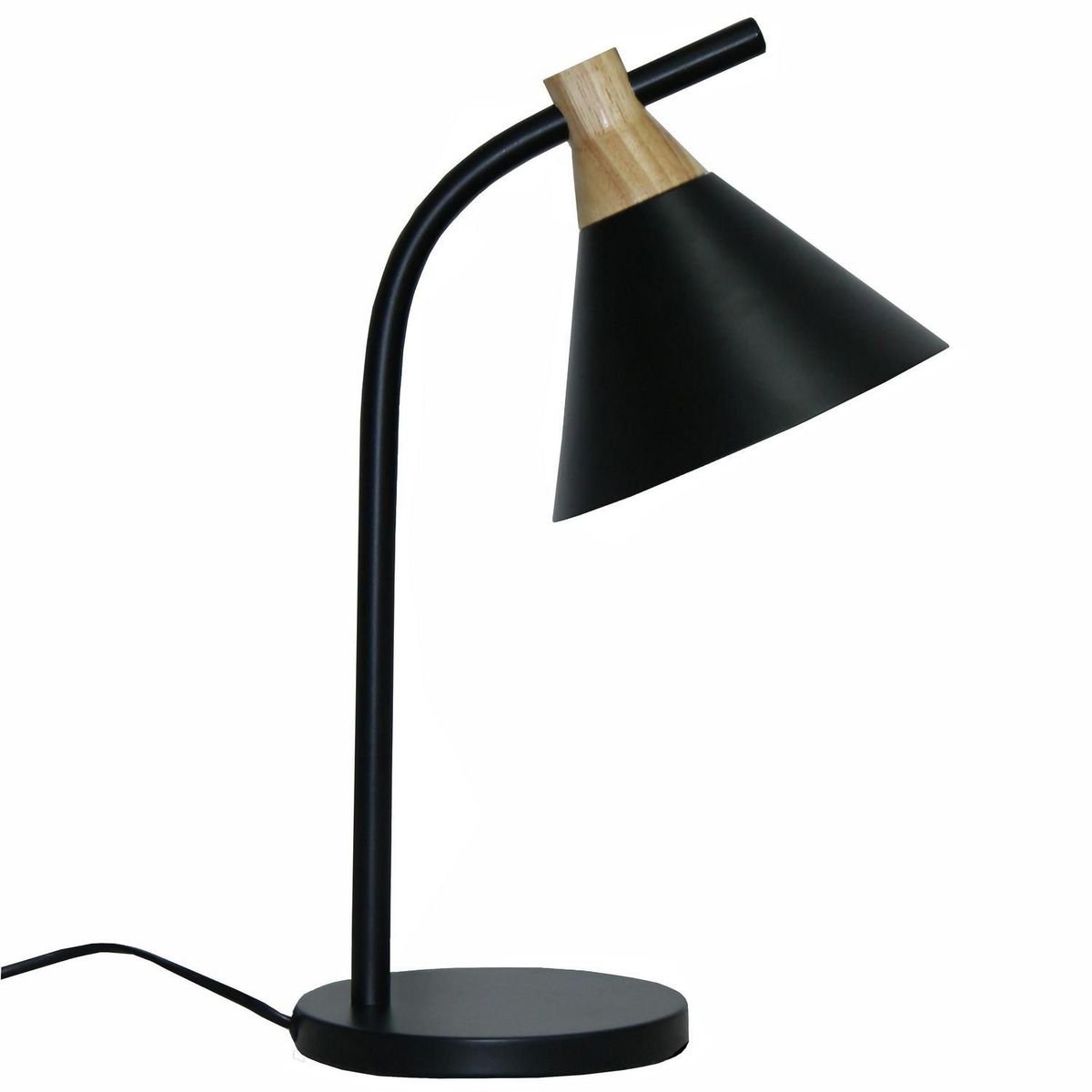 JUST HOME COLLECTION - Lámpara de Escritorio Astris Negra 1L E27