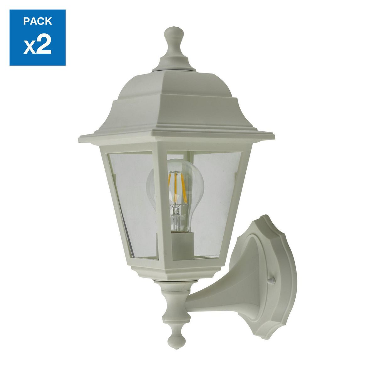 JUST HOME COLLECTION - Farol Muro Claro 1L E27 Blanco