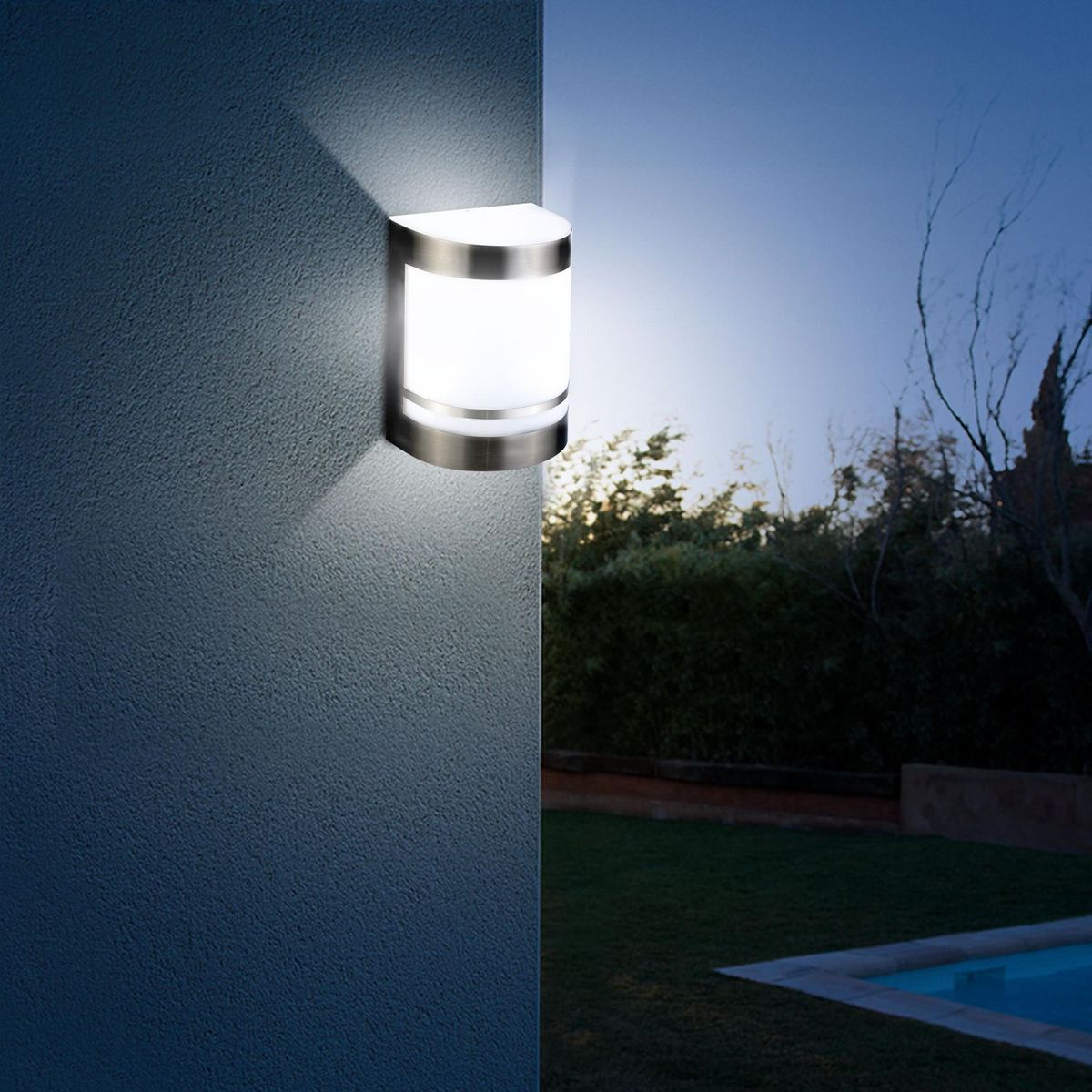 JUST HOME COLLECTION - Farol Muro Nara 1L E27 Plata