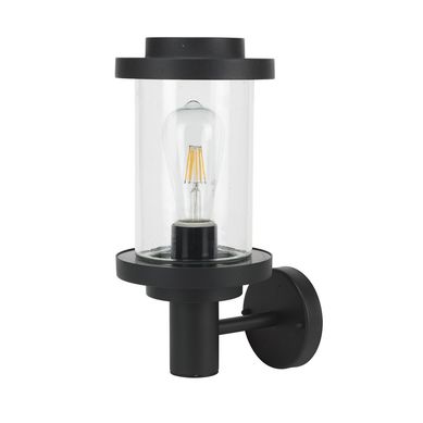 Farol Muro Tube 1L E27 Negro