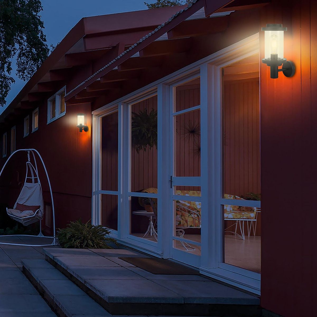 JUST HOME COLLECTION - Farol Muro Tube 1L E27 Negro