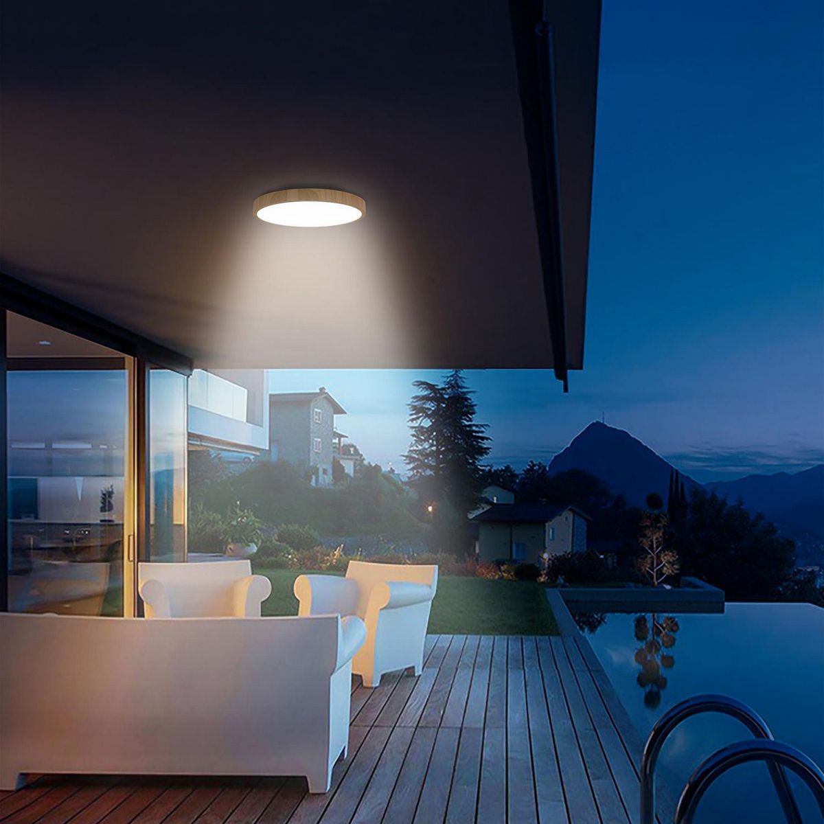 JUST HOME COLLECTION - Plafón LED Exterior IP44 Natural