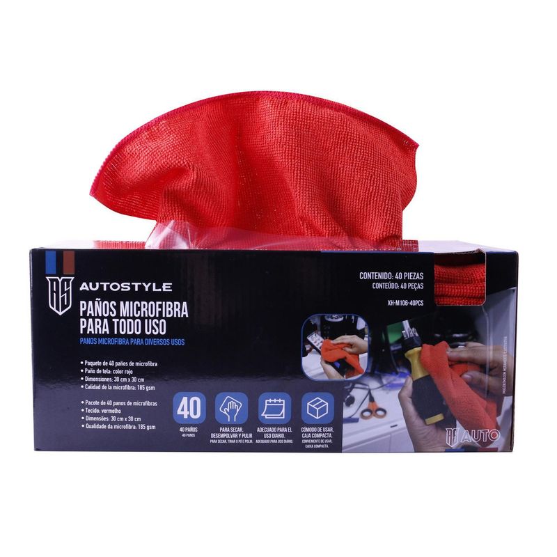 AUTOSTYLE - Paños de Microfibra x 40 unidades