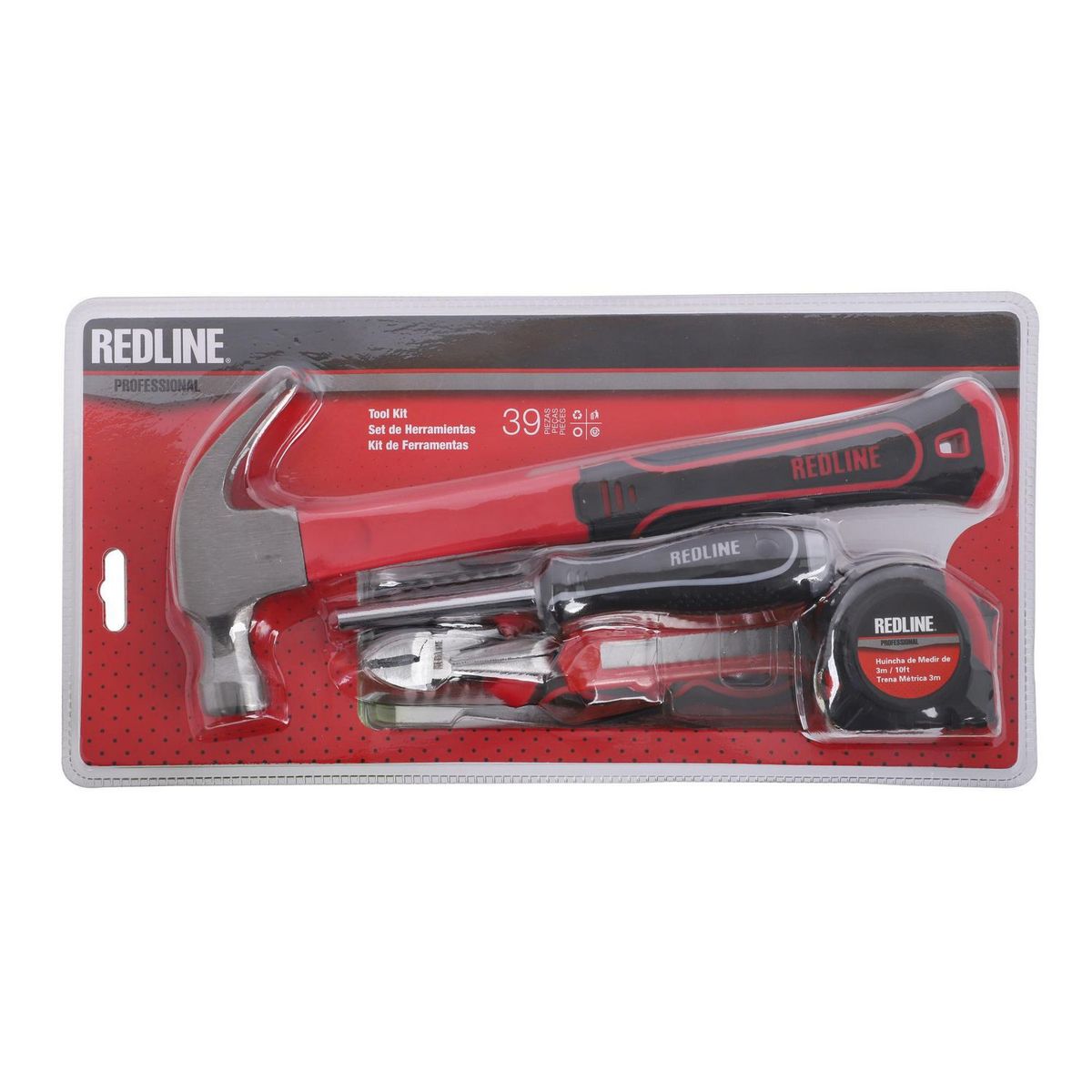 REDLINE - Set de Herramientas Hogar 39 Piezas