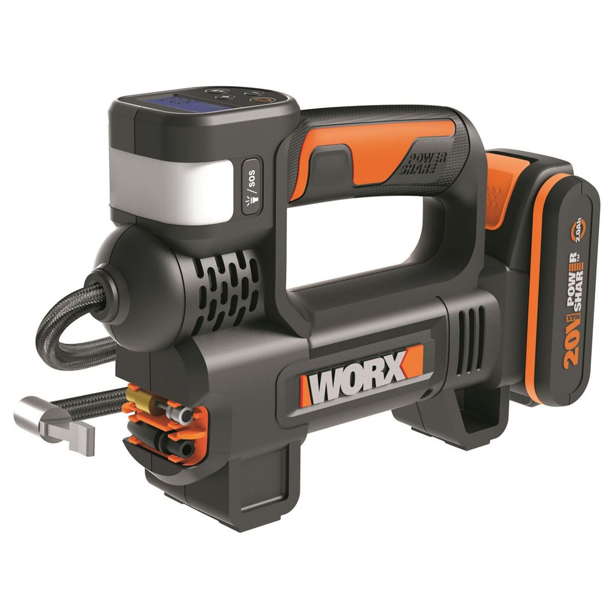 WORX - Inflador Inalámbrico 20V Worx