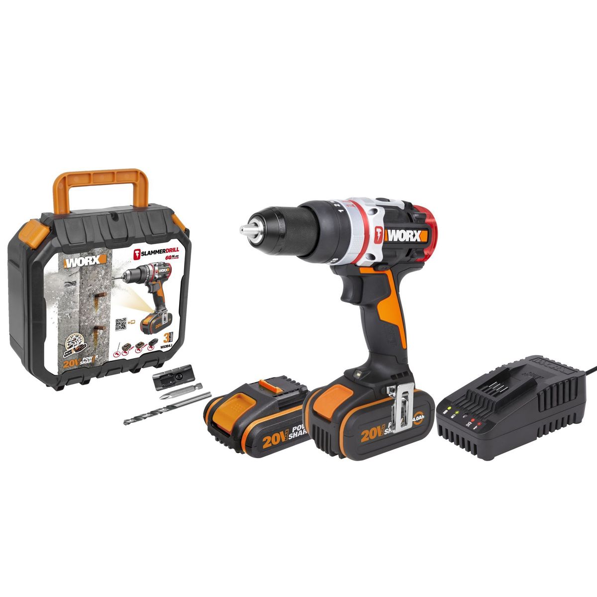 WORX - Taladro Percutor Inalámbrico Worx 13 mm 20V