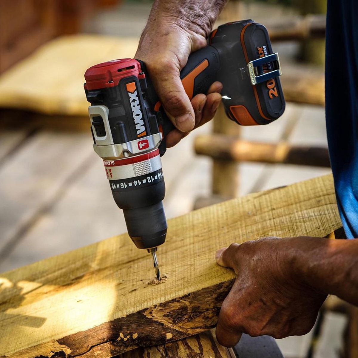 WORX - Taladro Percutor Inalámbrico Worx 13 mm 20V