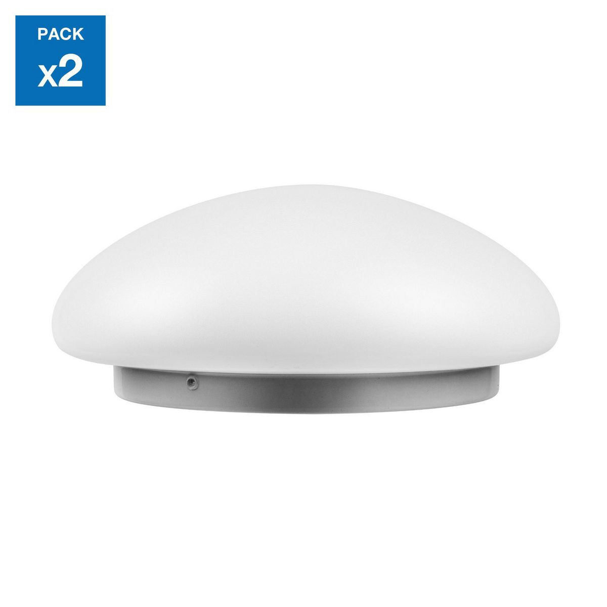 CASA BONITA - Pack 2 Plafón LED Promo 12W Luz Cálida