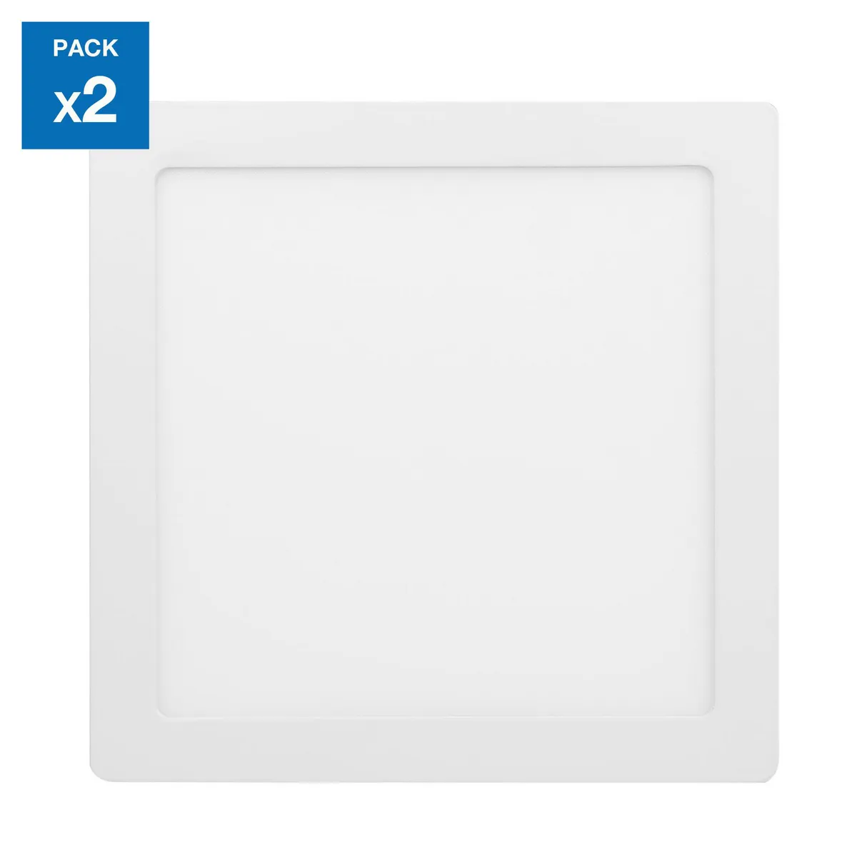 DAIRU - Pack 2 Panel LED Sobrepuesto Cuadrado Luz Fría 24W