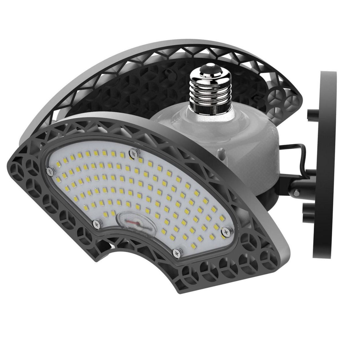 DAIRU - Foco Led Redondo 80W Negro Luz Fría