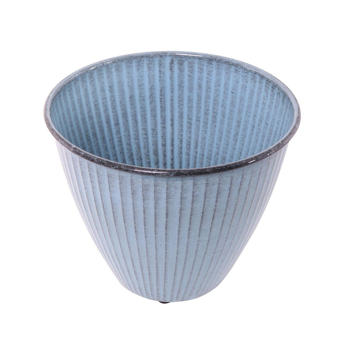 ROBERT ALLEN - Maceta Met Sheridan 25 Cm Azul