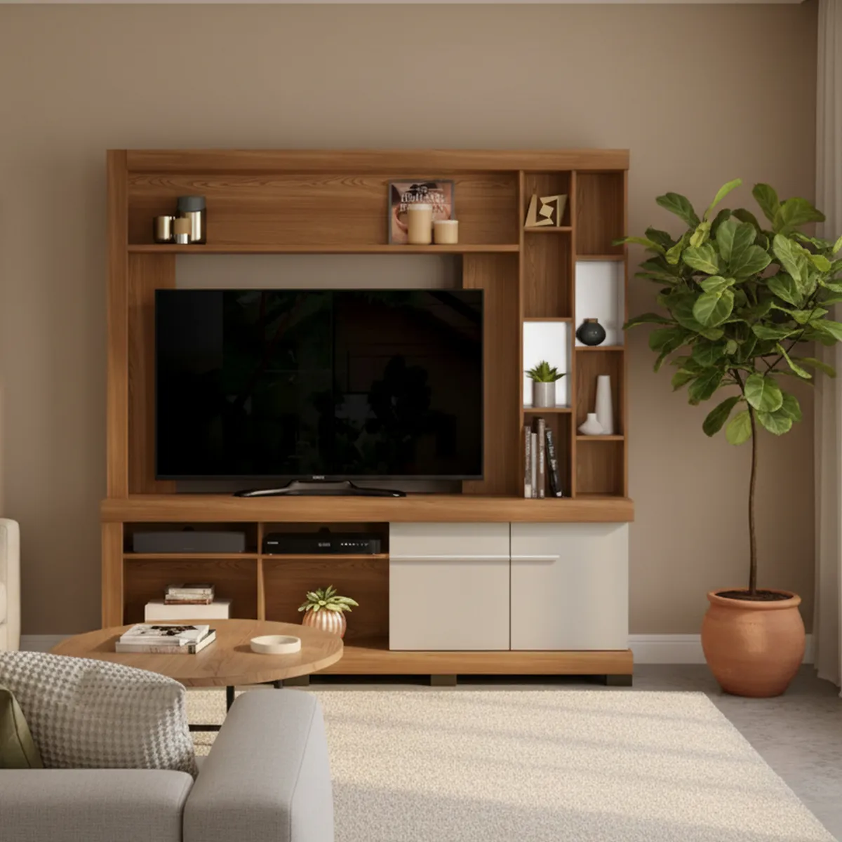 JUST HOME COLLECTION - Centro de Entretenimiento Canela 65"