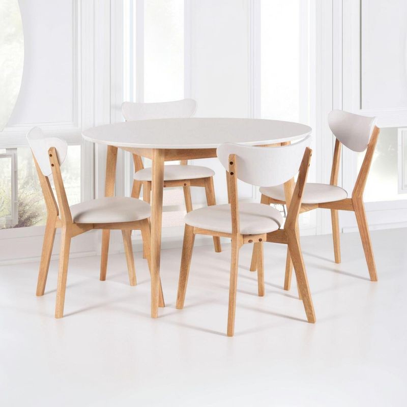 JUST HOME COLLECTION - Juego de Comedor 4 Sillas Lucca