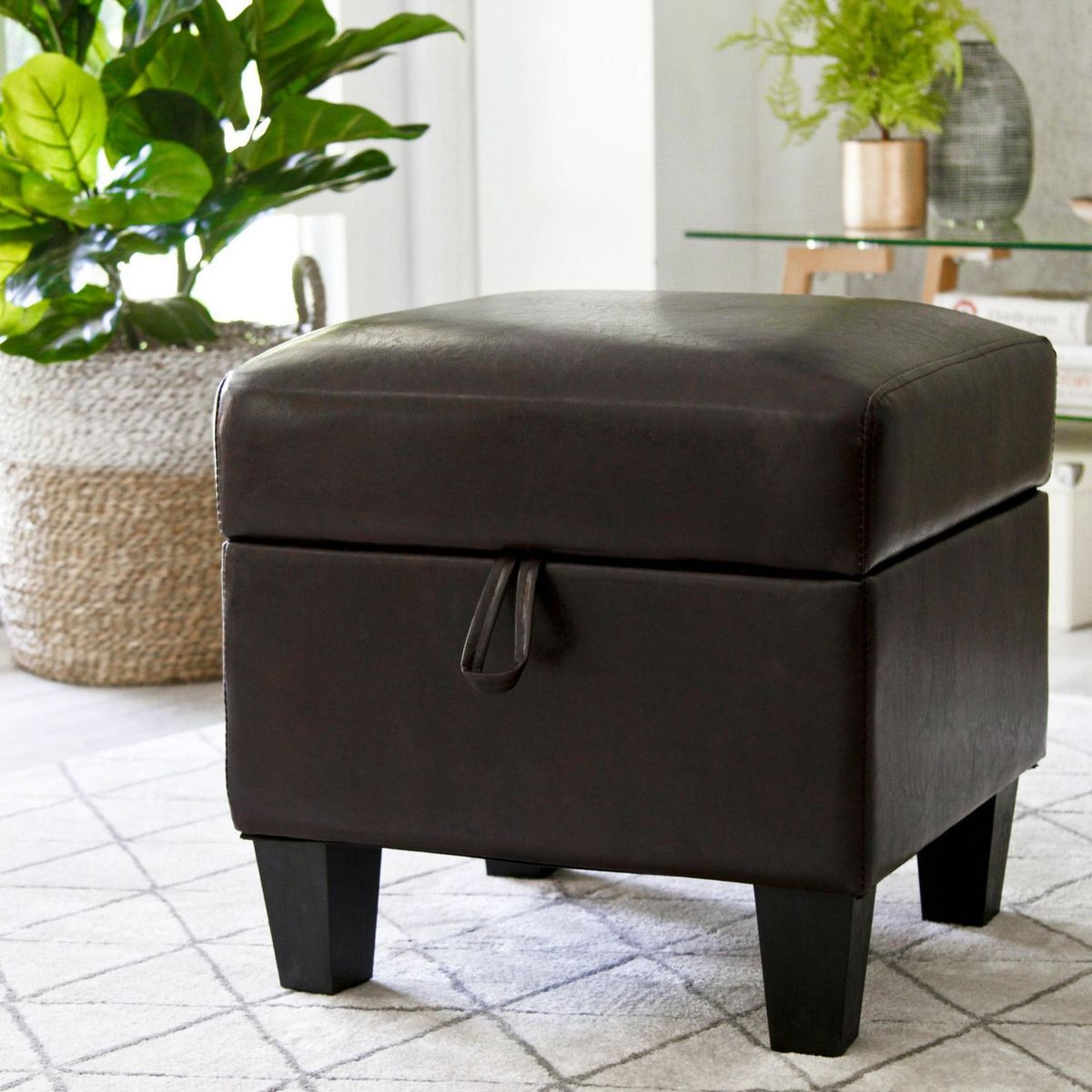JUST HOME COLLECTION - Puff Ottoman con Almacenamiento